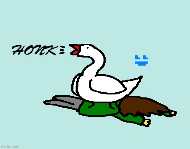 This horrible goose (　˙-˙　) | image tagged in drawing,untitled goose peace was never an option | made w/ Imgflip meme maker
