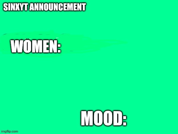 women announcement template Blank Meme Template