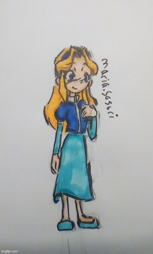 i drew maria with mobian proportions | made w/ Imgflip meme maker