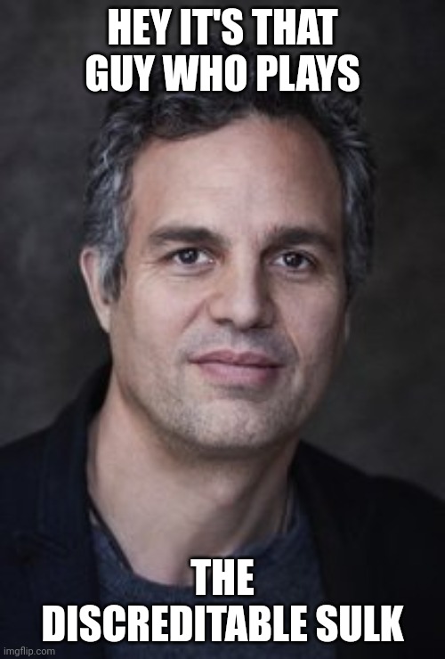 I think he thinks he actually IS the guy from Spotlight. | HEY IT'S THAT GUY WHO PLAYS; THE DISCREDITABLE SULK | image tagged in racist mark ruffalo | made w/ Imgflip meme maker