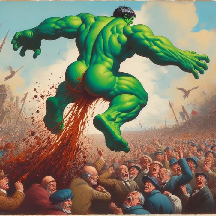 High Quality Pooping Hulk Blank Meme Template