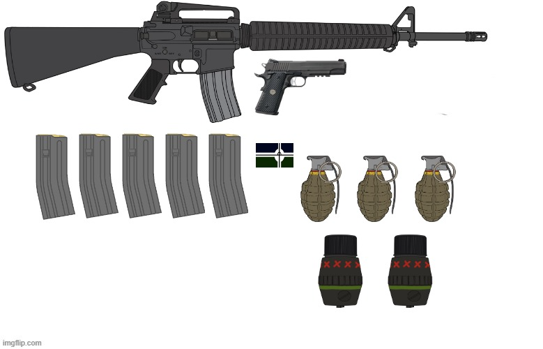 High Quality Average Eroican Soldier Riflemen Load-Out Blank Meme Template