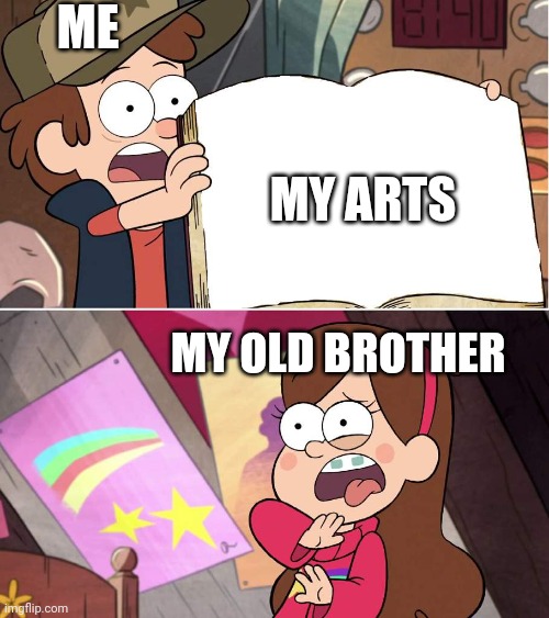 By bother is the best | ME; MY ARTS; MY OLD BROTHER | image tagged in hideous journal 3 page,artist,gravity falls,deviantart,disney | made w/ Imgflip meme maker