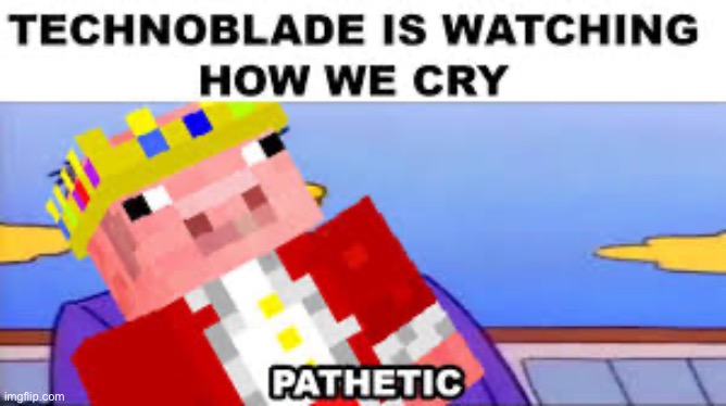 Technoblade be likw | image tagged in technoblade | made w/ Imgflip meme maker