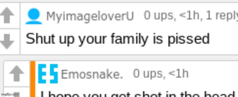 Made it a temp | image tagged in i hope you get shot in the head | made w/ Imgflip meme maker