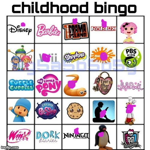 First post here is a bingo, idk why | image tagged in childhood bingo | made w/ Imgflip meme maker