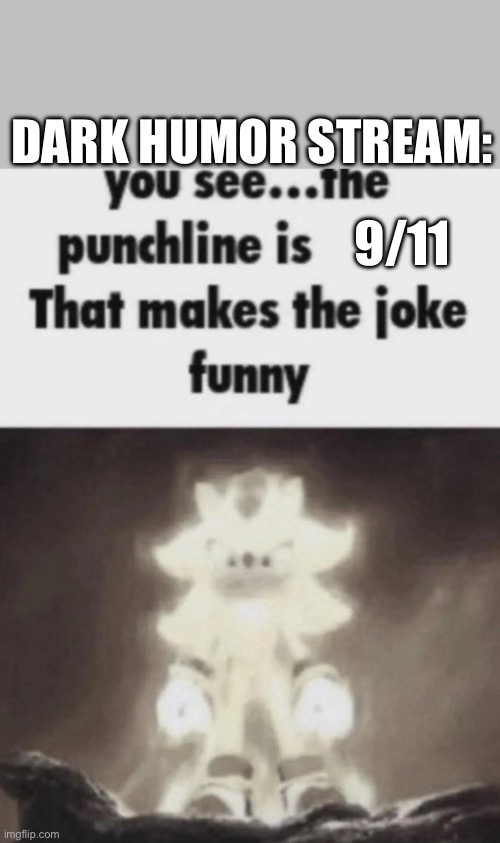 You see the punchline is that makes the joke funny shadow | DARK HUMOR STREAM:; 9/11 | image tagged in you see the punchline is that makes the joke funny shadow | made w/ Imgflip meme maker