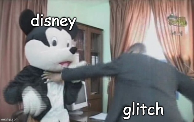 farfour getting beat to death | disney; glitch | image tagged in glitch,disney,mickey gets punched in the gut | made w/ Imgflip meme maker