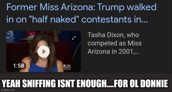 YEAH SNIFFING ISNT ENOUGH....FOR OL DONNIE | made w/ Imgflip meme maker