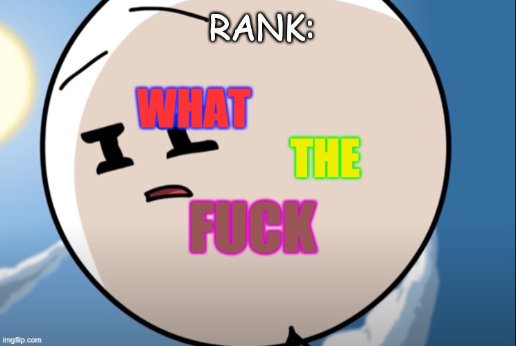 Rank: What the fuçk | image tagged in rank what the fu k | made w/ Imgflip meme maker