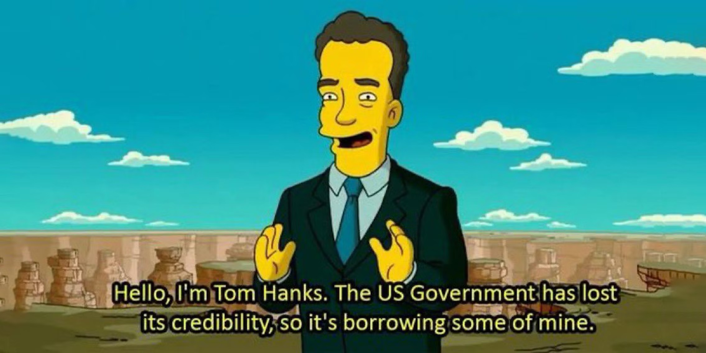 Tom Hanks' credibility Blank Meme Template