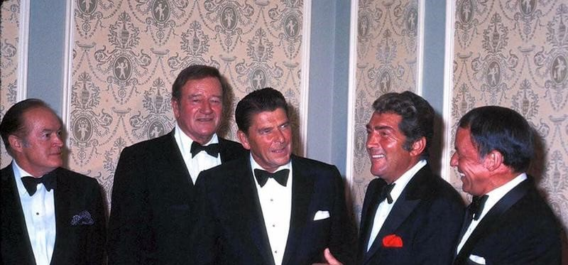 High Quality Bob Hope, John Wayne, Ronald Reagan, Dean Martin, Frank Sinatra Blank Meme Template