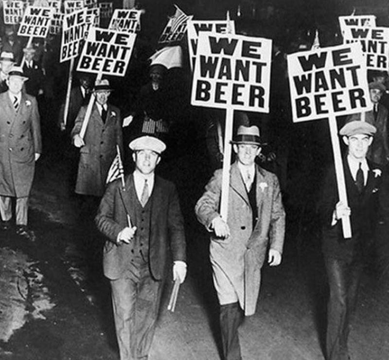 High Quality Men protesting Prohibition 1925 Blank Meme Template