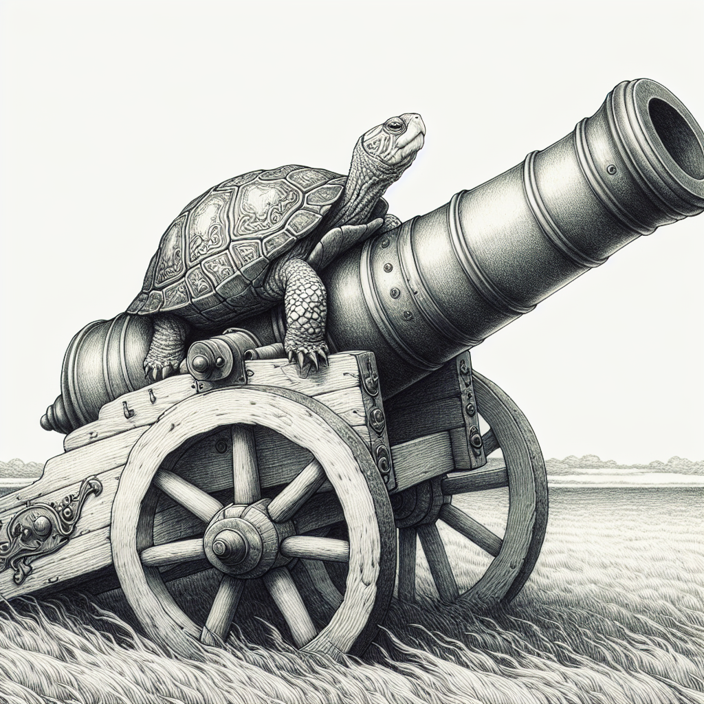 turtle on a cannon Blank Meme Template