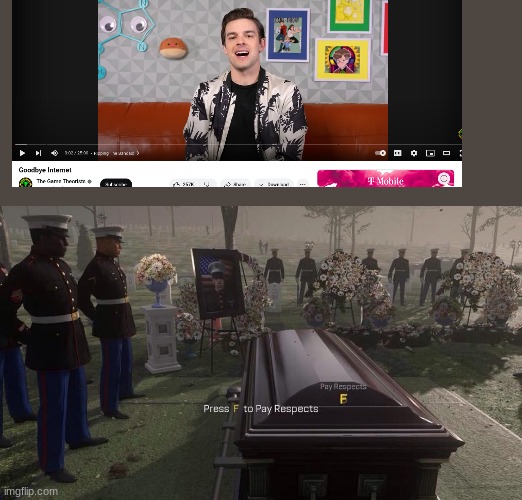 Farewell MATPAT | image tagged in press f to pay respects,matpat | made w/ Imgflip meme maker