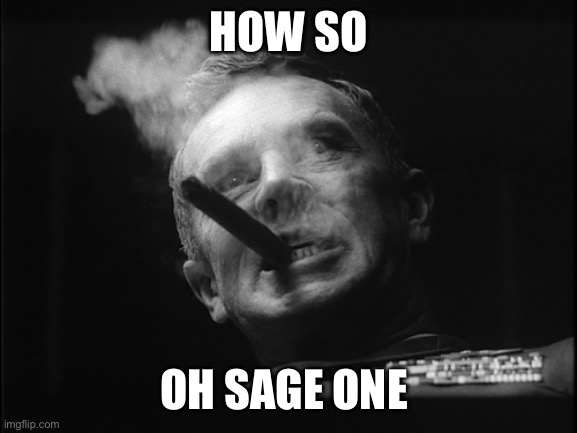 General Ripper (Dr. Strangelove) | HOW SO OH SAGE ONE | image tagged in general ripper dr strangelove | made w/ Imgflip meme maker
