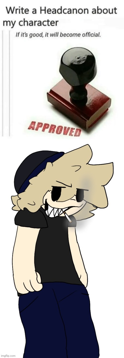 power's out and i'm bored | image tagged in write a headcanon about my character | made w/ Imgflip meme maker