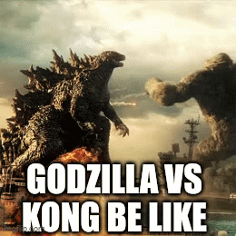 King Kong punching Godzilla - Imgflip