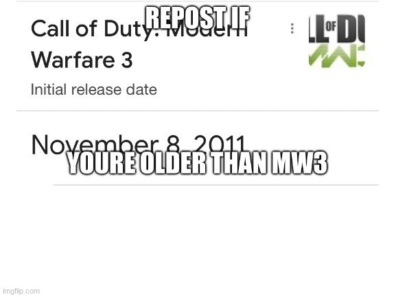 EZ | image tagged in repost if older than mw3 | made w/ Imgflip meme maker