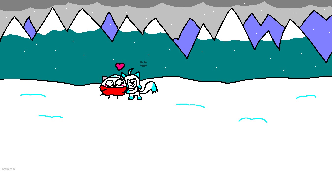 And another cold weather drawing, this one is very cute I think | image tagged in drawing | made w/ Imgflip meme maker