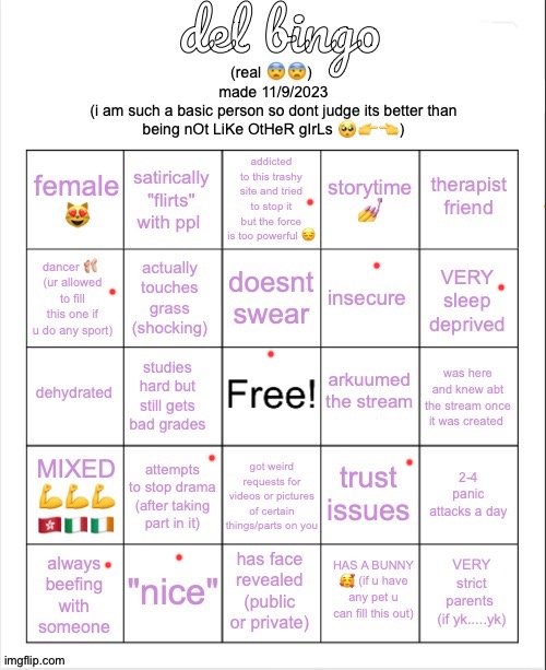 del bingo (real) | image tagged in del bingo real | made w/ Imgflip meme maker