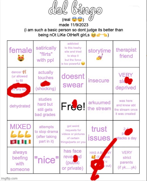 del bingo (real) | image tagged in del bingo real | made w/ Imgflip meme maker