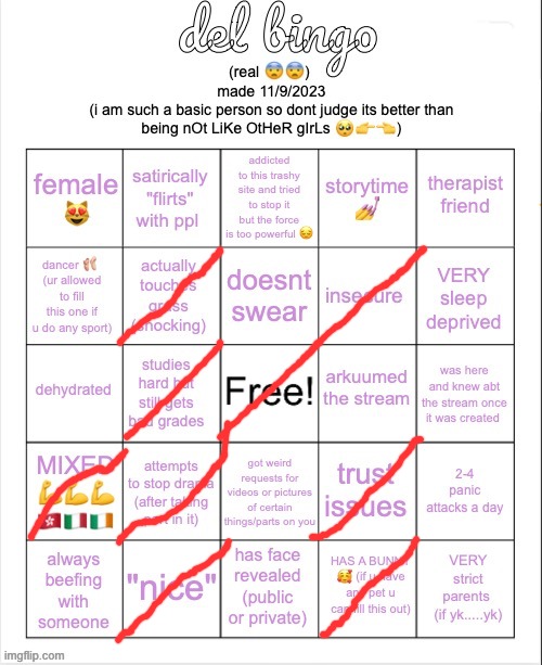 del bingo (real) | image tagged in del bingo real | made w/ Imgflip meme maker