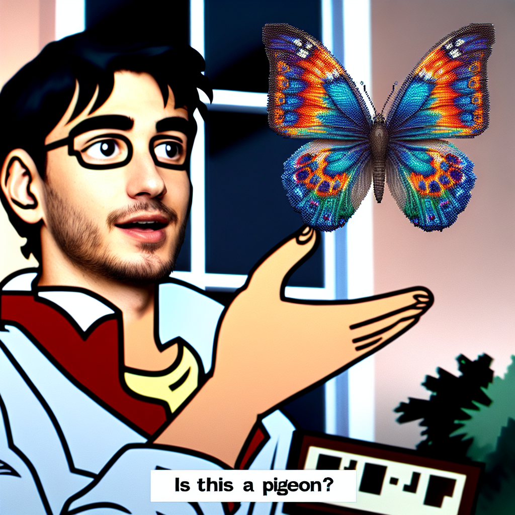 High Quality guy with butterfly meme Blank Meme Template