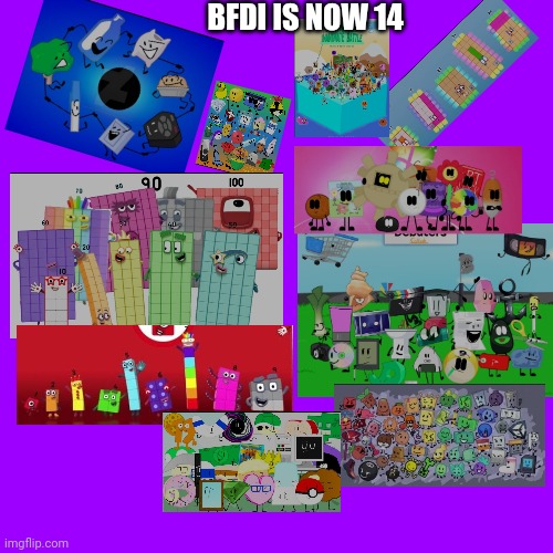 We celebrate a birthday of bfdi with the friendly toons | BFDI IS NOW 14 | image tagged in happy birthday | made w/ Imgflip meme maker