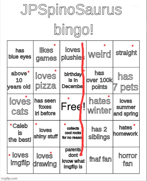 why not lol | image tagged in jpspinosaurus bingo | made w/ Imgflip meme maker