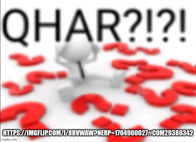 qhar | HTTPS://IMGFLIP.COM/I/8BVWAW?NERP=1704900027#COM29380342 | image tagged in qhar | made w/ Imgflip meme maker
