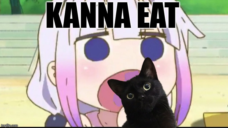 Kanna eating a crab | KANNA EAT | image tagged in kanna eating a crab | made w/ Imgflip meme maker