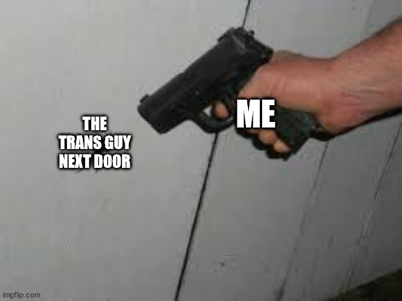 not. today. | ME; THE TRANS GUY NEXT DOOR | image tagged in not today | made w/ Imgflip meme maker