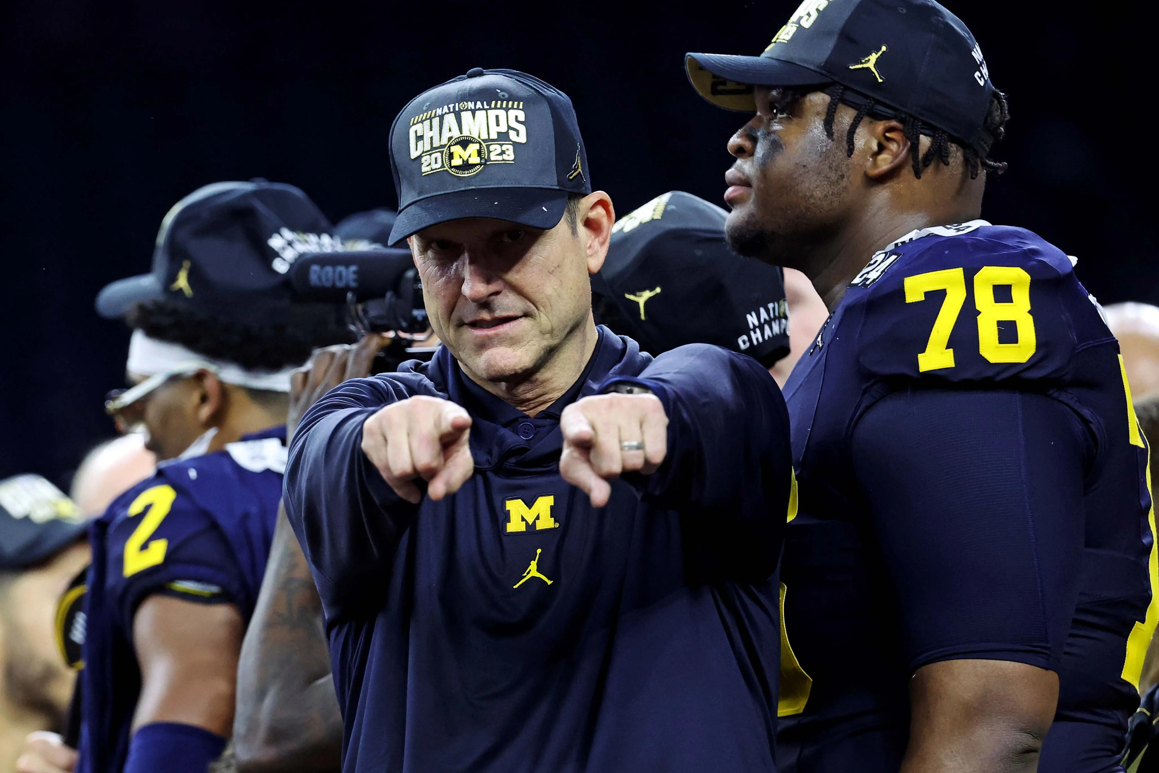 Harbaugh Point Blank Meme Template