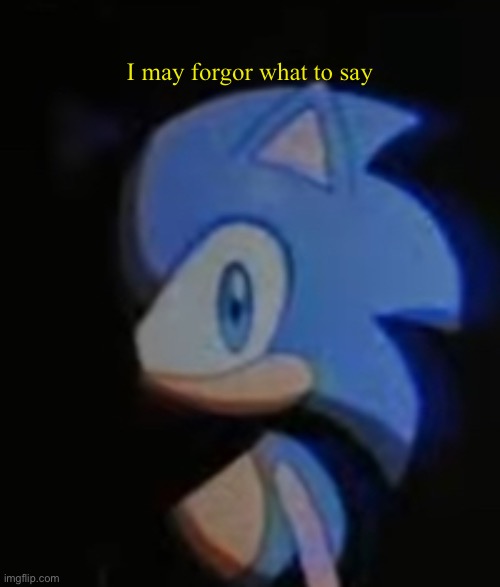 Sonic Side Eye | I may forgor what to say | image tagged in sonic side eye | made w/ Imgflip meme maker