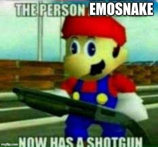 spreed tis too de publik (mod note: bruh what if he has an ak instead) | EMOSNAKE | image tagged in the person above me now has a shotgun | made w/ Imgflip meme maker