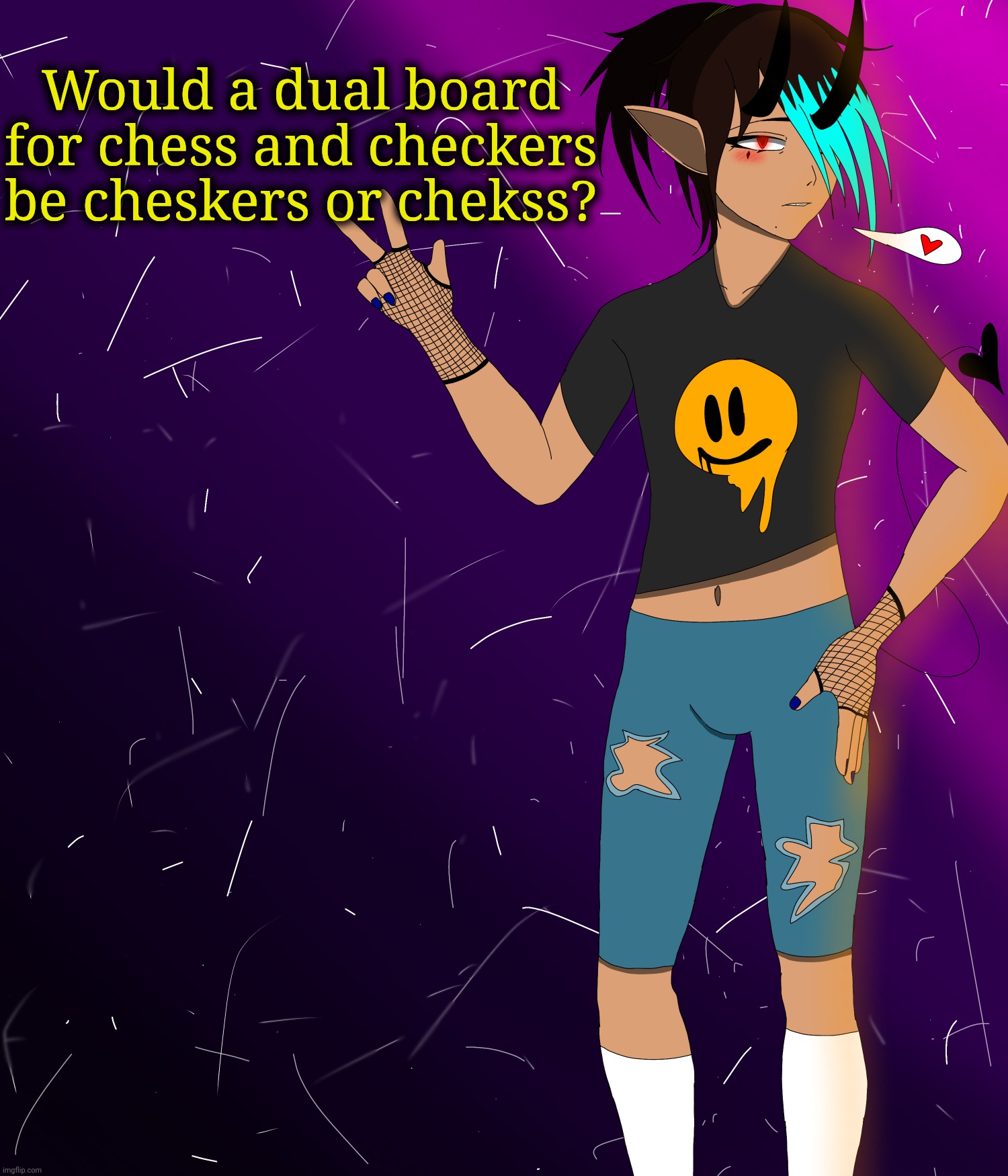 Spire jus chillin I guess | Would a dual board for chess and checkers be cheskers or chekss? | image tagged in spire jus chillin i guess | made w/ Imgflip meme maker