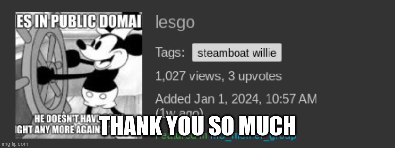 record? | THANK YOU SO MUCH | image tagged in steam | made w/ Imgflip meme maker
