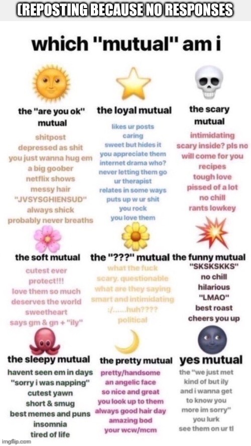 Honestly I think I'm an "are you ok" mixed with "funny" (I'm not funny ever) | (REPOSTING BECAUSE NO RESPONSES | made w/ Imgflip meme maker