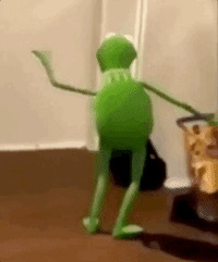 High Quality dancing kermit Blank Meme Template