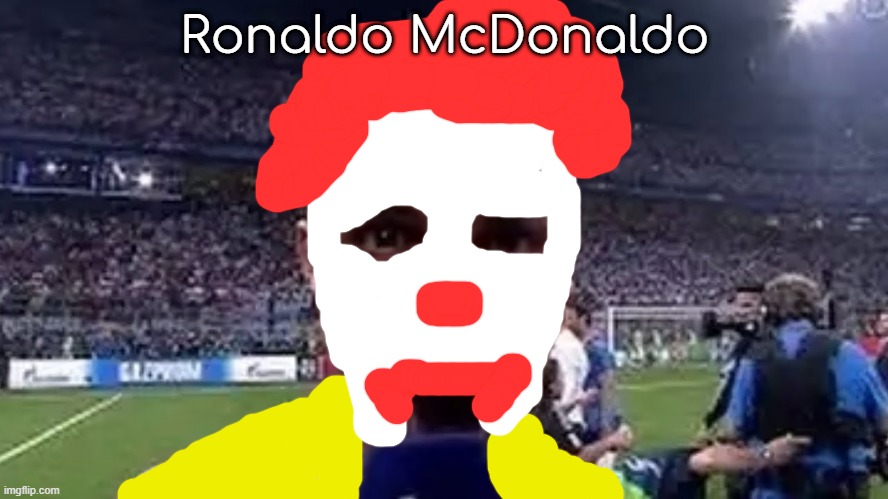 that drawing sucks | Ronaldo McDonaldo | image tagged in siuuu | made w/ Imgflip meme maker