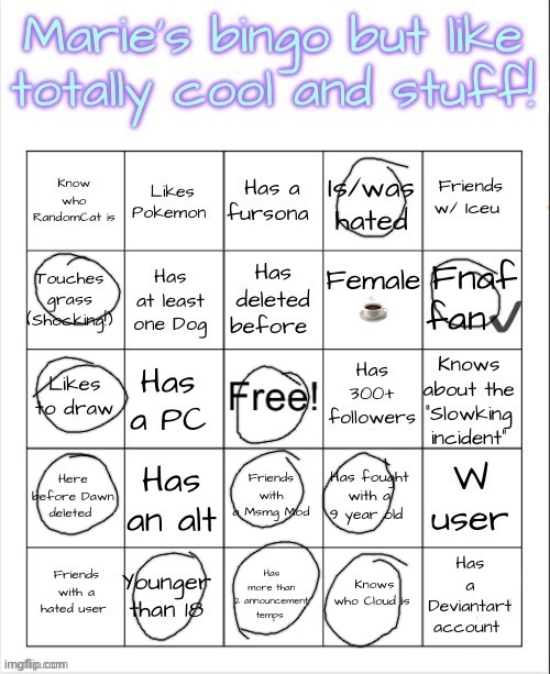 penis shit | image tagged in marie s bingo | made w/ Imgflip meme maker