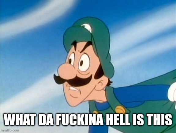 Why did you do that Luigi | WHAT DA FUCKINA HELL IS THIS | image tagged in why did you do that luigi | made w/ Imgflip meme maker