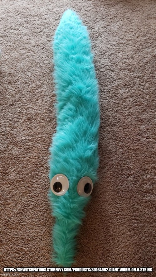 https://shwitcreations.storenvy.com/products/30164962-giant-worm-on-a-string | HTTPS://SHWITCREATIONS.STORENVY.COM/PRODUCTS/30164962-GIANT-WORM-ON-A-STRING | image tagged in w u r m | made w/ Imgflip meme maker