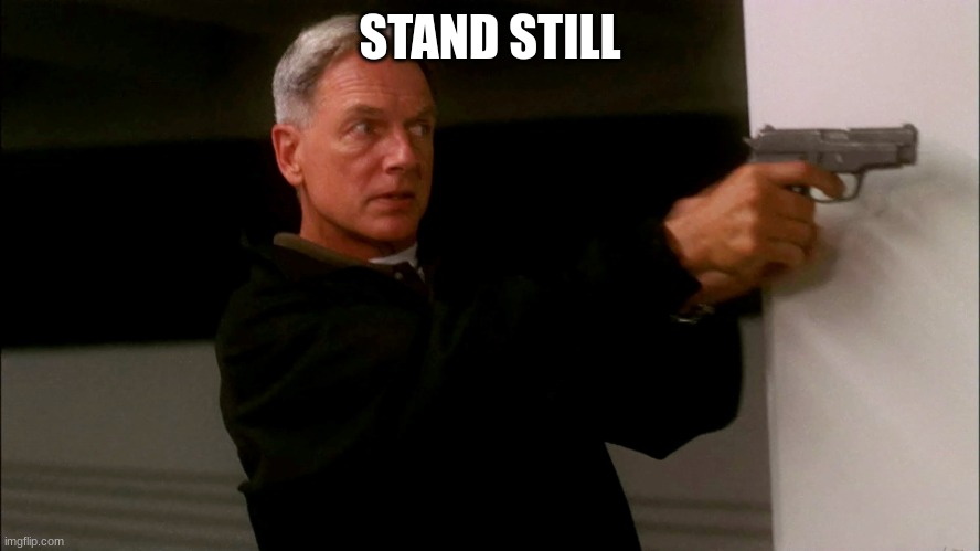 NCIS GIBBS | STAND STILL | image tagged in ncis gibbs | made w/ Imgflip meme maker