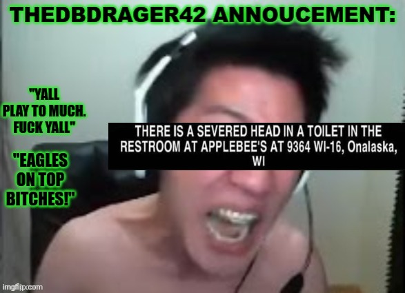 thedbdrager42s annoucement template | image tagged in thedbdrager42s annoucement template | made w/ Imgflip meme maker