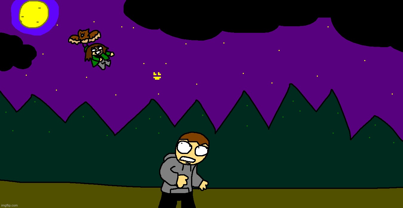 Oh no help the owl got me!! | image tagged in drawing | made w/ Imgflip meme maker