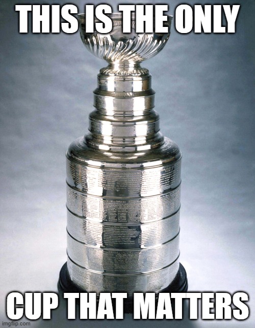 The Real Stanley Cup | THIS IS THE ONLY; CUP THAT MATTERS | image tagged in stanley cup,nhl,hurricanes,carolina,not a mug | made w/ Imgflip meme maker