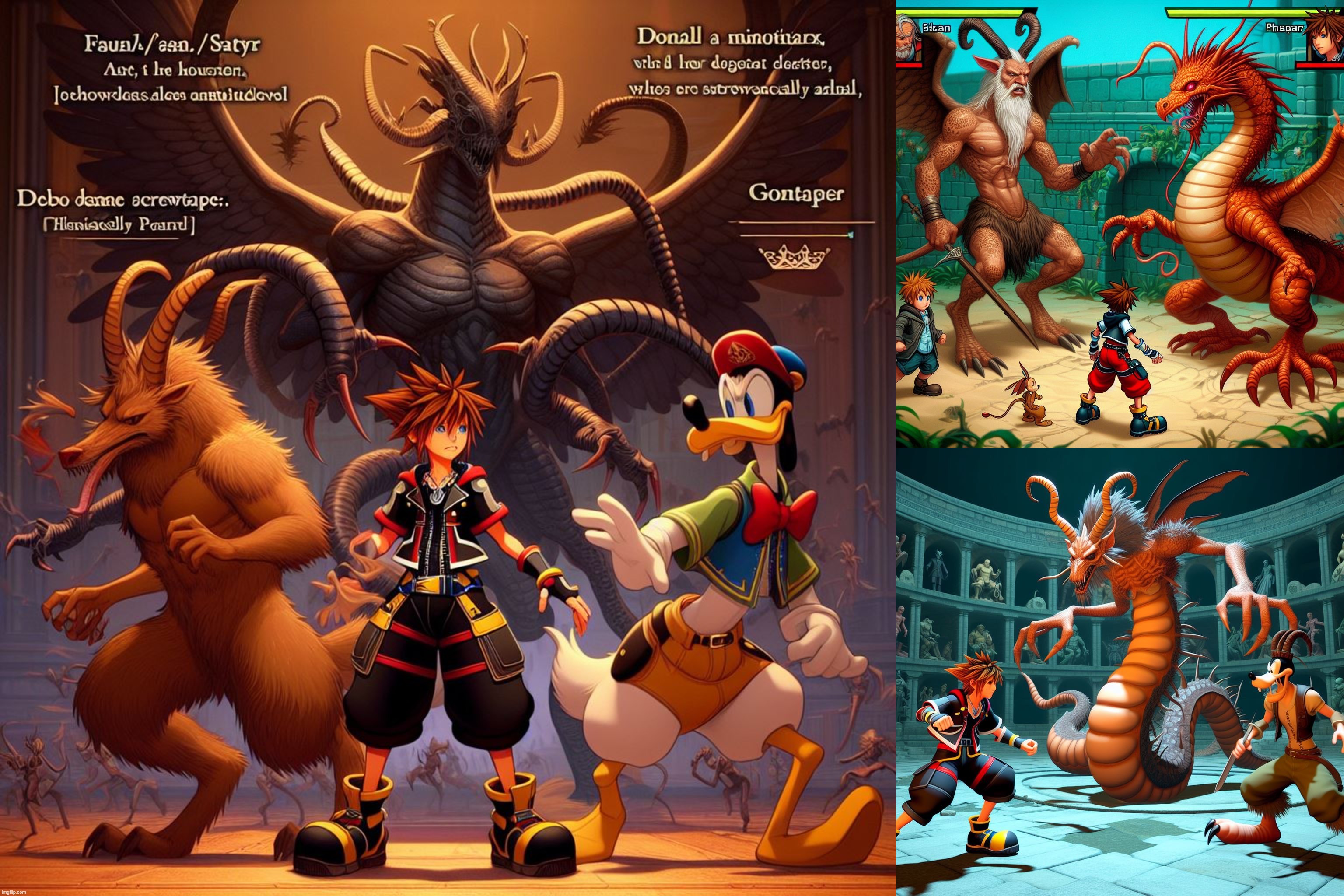 Ai Bing: Kingdom Hearts' C.S. Lewis levels (Narnia, Space Trilogy, etc). Screwtape as a Heartless Boss. | image tagged in ai generated,kingdom hearts,narnia,video game,demon,cs lewis | made w/ Imgflip meme maker