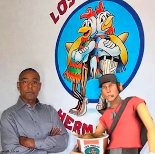 A photo of the founders of Los Pollos Hermanos | made w/ Imgflip meme maker